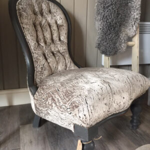 Grey Spoon Back Chair