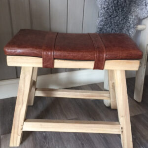 Saddle Stool & Leather Pad